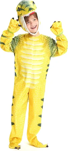 Vista 4 de NoveltyBoy Disfraz de dinosaurio T-Rex para bebé de Triceratops para cosplay