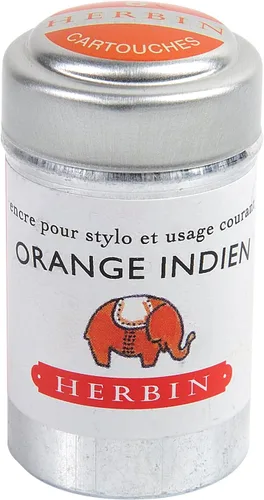 Vista 4 de Herbin Tinta para Pluma Estilográfica J - 1 lata de 6 cartuchos - Ambre de Birmanie