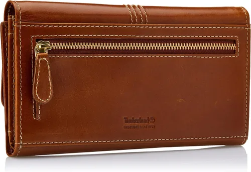 Vista 2 de Timberland - Cartera de piel con solapa RFID para mujer, Marrón, talla única