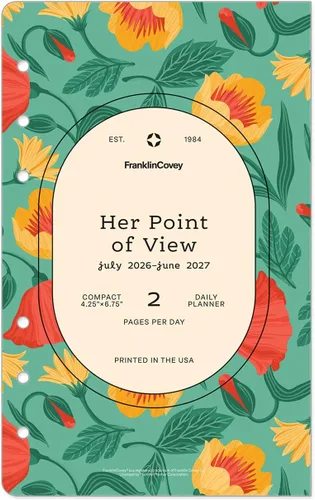 Vista 2 de FranklinCovey - Her Point of View Ring-Bound Planner Refill Two Pages Per Day (Compact, Jul 2026 - Jun 2027)