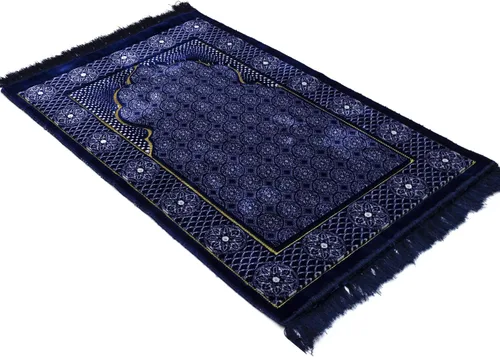 Vista 5 de Modefa Alfombra de oración musulmana de terciopelo de felpa para salah