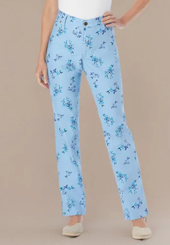Vista 8 de Woman Within Jeans elásticos de pierna recta de 5 bolsillos Banana