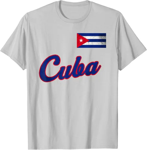 Vista 23 de Camiseta cubana con bandera de béisbol de Cuba 2023, Negro
