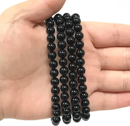 Vista 342 de Gem Avenue Handmade Round Bead Stretch Bracelet Unisex Natural Stone Beaded Jewelry for Men & Women, Elastic Wristband for Daily Wear
