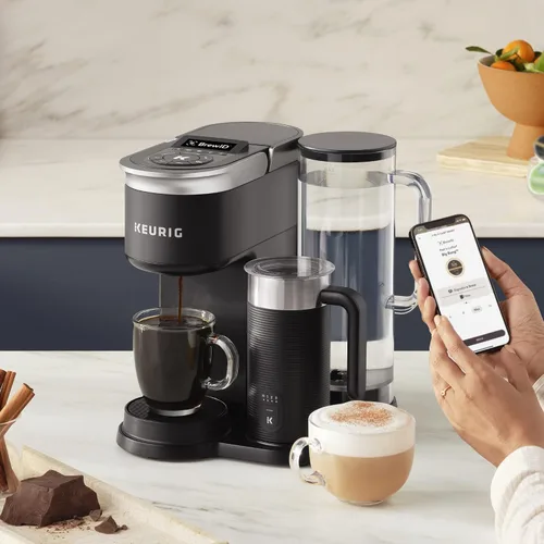Vista 21 de Keurig K-Cafe SMART - Máquina de café de una sola porción con cápsulas K-Cup, color negro