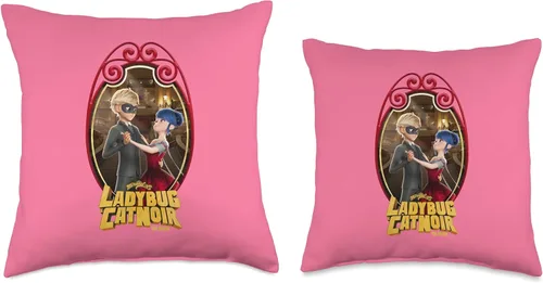 Vista 3 de Miraculous Ladybug and Cat Noir The Movie Ball Dancing Pillow, 16 x 16 pulgadas, multicolor