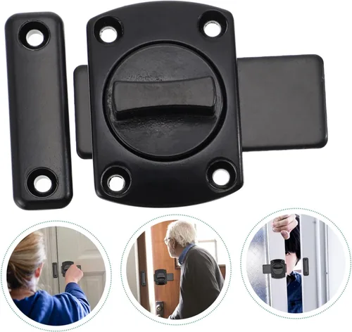 Vista 5 de BESTonZON Cerradura de cerrojo de metal para valla de metal Cerradura de cadena de puerta Muebles para el hogar Muebles deslizantes Cerradura