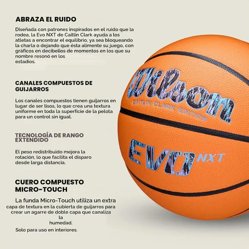 Vista 4 de WILSON WNBA Caitlin Clark Indoor + Outdoor Basketballs - Multiple Styles Embrace
