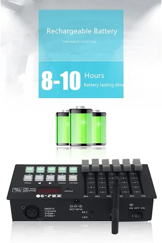 Vista 2 de Mini regulador programable 30CH de DMX512 con pilas 8-10hours para la iluminación de la etapa