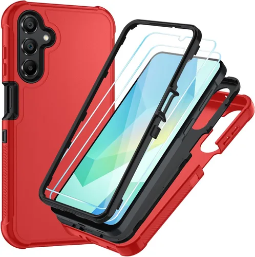 Vista 16 de Funda para Samsung Galaxy A16 5G: Cubierta de Teléfono a Prueba de Golpes de 3 Capas con Protector de Pantalla HD, Protección Híbrida Protectiva