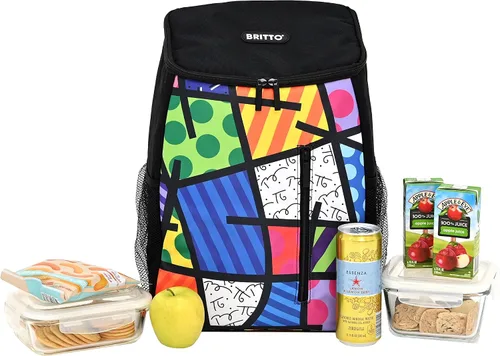 Vista 5 de Romero BRITTO - Mochila térmica aislada - Paisaje colorido