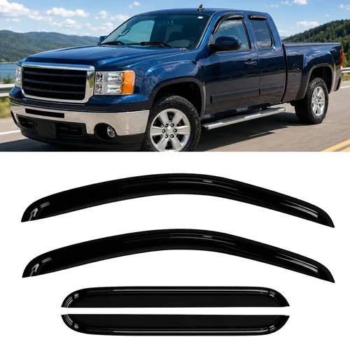 Vista 16 de Protectores de lluvia de ventana para Ford F150 SuperCab 2004-2014 2 piezas deflector de ventana para 09-14 F-150 con 2 puertas delanteras
