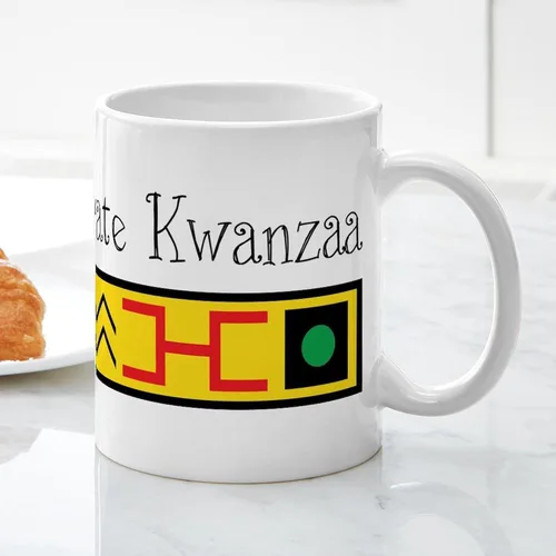 Vista 6 de CafePress Celebrate Kwanzaa - Taza de café de cerámica de 11 oz (11.0 fl oz)