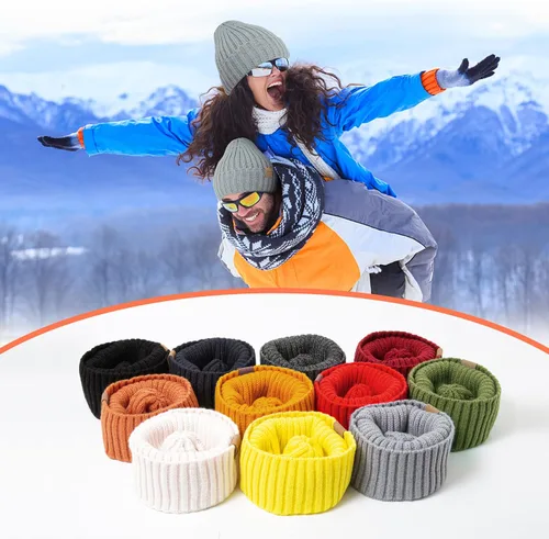 Vista 6 de zowya Ultrawarm Winter Beanie for Men & Women Thermal Lining Double-Layer Skully Thick Knit Beanie, 1-Hat