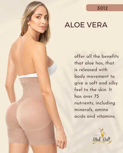 Vista 6 de FAJAS MELI'BELT 5022 - Pantalones cortos de faja colombiana de cintura alta para levantamiento de glúteos, pantalones cortos Levanta Cola Colombianos