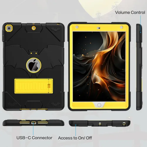 Vista 7 de Funda para iPad de 9ª generación, iPad de 8ª generación, iPad de 7ª generación, iPad de 10.2 pulgadas 2021/2020/2019, resistente a prueba de golpes