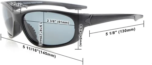 Vista 3 de Eyekepper Gafas de sol deportivas bifocales polarizadas, Marco café templado, lente café.
