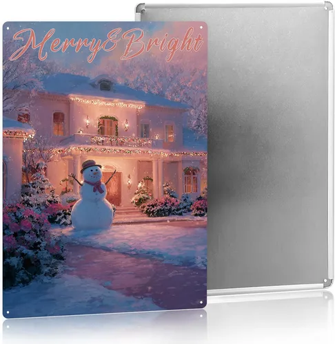 Vista 14 de Adornos de Navidad rosados, decoración del hogar, lindo gato, mamá, regalos para mujeres, letrero de hojalata de 8 x 12 pulgadas