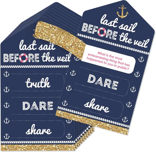 Vista 11 de Big Dot of Happiness On Cloud 9 - Juego de 12 tarjetas de encurtidos para despedida de soltera o despedida de soltera – Truth, Dare, Share Pull Tabs
