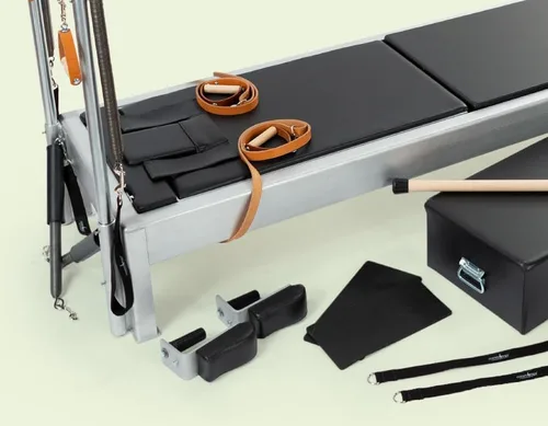 Vista 2 de Contrology - Reformador de pilates con torre, equipo de pilates para gimnasio o estudio en casa, 86 pulgadas