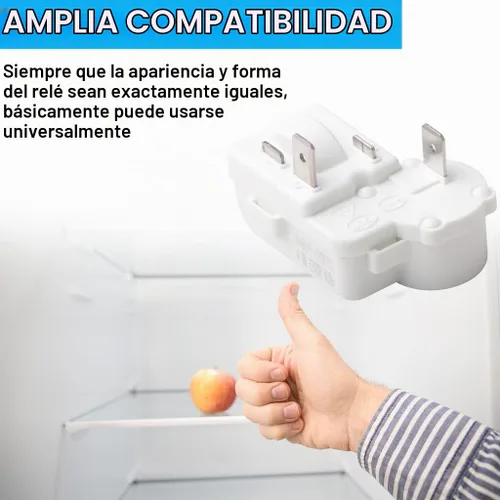 Vista 5 de Jingzan Paquete de 2 compresores de refrigerador de 2 pines, relé de arranque PTC, protector de carga para Danby Haier Midea Mini refrigerador