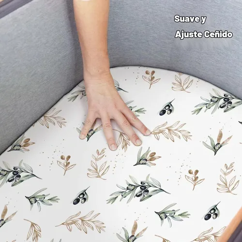 Vista 3 de Juego de sábanas ajustadas ultra suaves y elásticas para moisés, 2 unidades, hoja universal para cuna, ajuste para reposapiés rectangular, ovalado