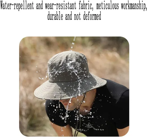 Vista 8 de Sombrero de sol plegable con protección solar UV, impermeable, transpirable, ala ancha