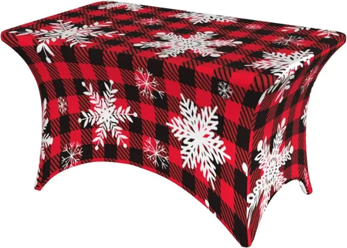 Vista 10 de Mantel rectangular ajustable de elastano elástico con estrellas patrióticas americanas de 4 pies, protector de mesa para fiestas, eventos