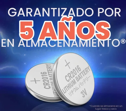 Vista 3 de Powermax ACDelco - 6 pilas CR2016, batería de litio de 3 V con botón para reloj y electrónica pequeña, 5 años de vida útil