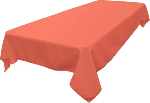 Vista 29 de LA Linen Mantel rectangular lavable de popelín de poliéster, resistente a las manchas y a las arrugas, cubierta de mesa 60x84, mantel de tela