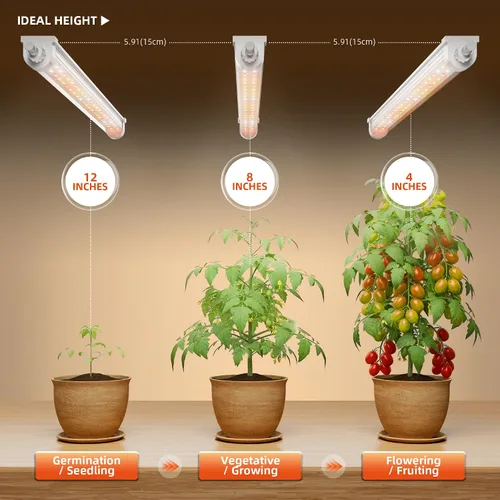 Vista 7 de Spider Farmer Luces LED de cultivo de 1 pie para plantas de interior, espectro completo (3000 K+5000 K+660 nm), 40 W