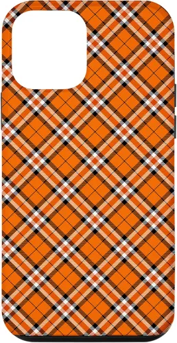 Vista 16 de iPhone 16 Vintage Orange Plaid Halloween Fall Autumn Pumpkins Case
