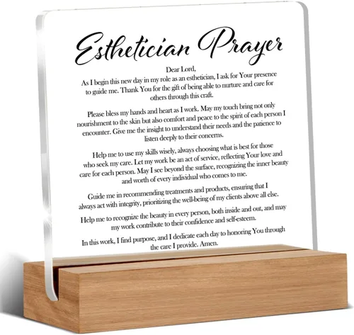 Vista 12 de Regalos de versículo bíblico cristiano para mujeres y hombres, letrero acrílico con frase de Proverbios Trust in The Lord Scripture con soporte
