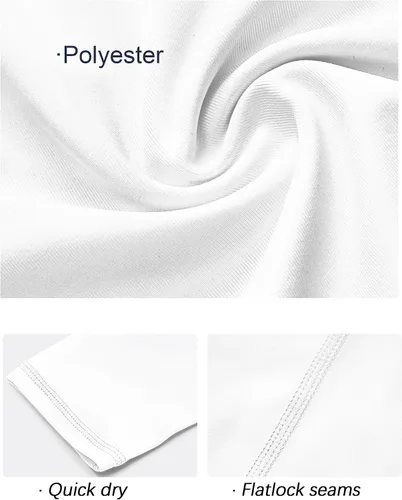 Vista 5 de TELALEO Paquete de 4, 3, 2, 51 paquete de camisetas de compresión para niños y niñas, camiseta interior de manga larga para jóvenes, camiseta