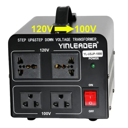 Vista 19 de 500W US al convertidor de voltaje de Japón 120V a 100V transformador reductor