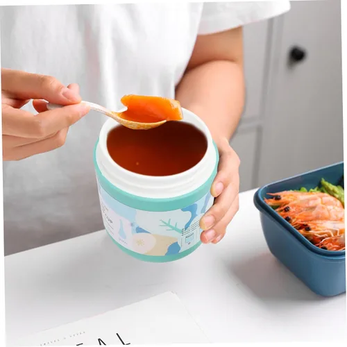Vista 5 de DOITOOL Tarro de comida aislado para sopa y almuerzo, caja Bento al vacío, térmica, para microondas, para almacenamiento de alimentos, frasco