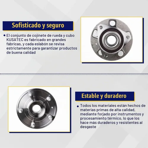 Vista 7 de KUSATEC 513288 Par de cojinetes de cubo de rueda delantera o trasera