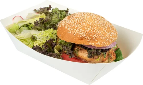 Vista 58 de Restaurantware -Bio Tek - Bandejas de alimentos de 2 onzas, 400 bandejas de papel desechables para alimentos, resistentes, a prueba de grasa, botes