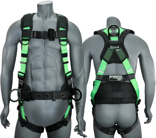 Vista 23 de Kit de arnés de protección contra caídas cómodo AFP Demon – Arnés de seguridad de cuerpo completo OSHA/ANSI PPE para trabajo de construcción