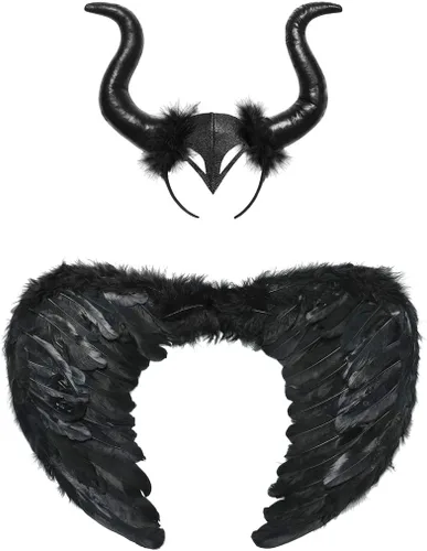 Vista 7 de YOFEEL Maleficent costume Dress up Toddler Kids Baby girls Witch Evil Queen Tutu Dress for Halloween Cosplay