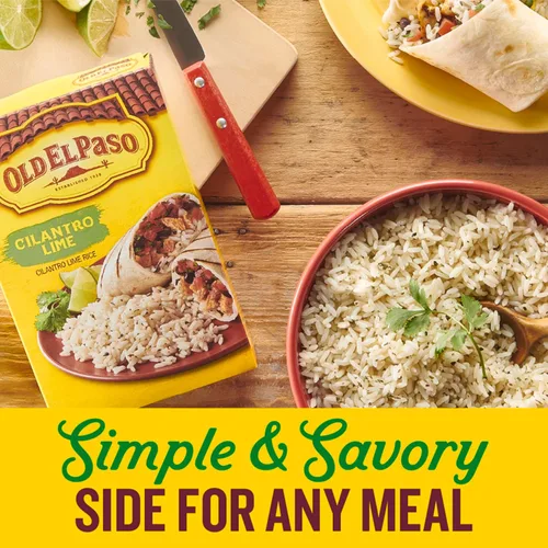 Vista 4 de Old El Paso Arroz sazonado con cilantro y lima, guarnición, 6.2 oz
