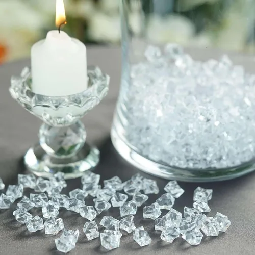 Vista 2 de Efavormart - 400 piezas de jarrón de cristal acrílico transparente para decoración de mesa para banquetes, eventos, decoraciones de fiesta