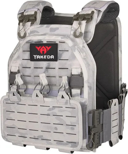 Vista 8 de vAv YAKEDA Chaleco táctico de liberación rápida con corte láser multicam, chaleco ligero