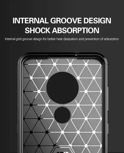 Vista 5 de Asuwish Funda compatible con Nokia 6.2/7.2 y protector de pantalla de vidrio templado, accesorios de celda, funda protectora de TPU suave, fundas