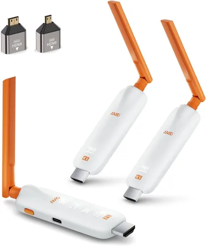 Vista 12 de TIMBOOTECH Receptor HDMI inalámbrico y transmisor con pantallas LED, hasta 6 RX, salida HD 4K/1080P, 5.8GHz, divisor HDMI inalámbrico