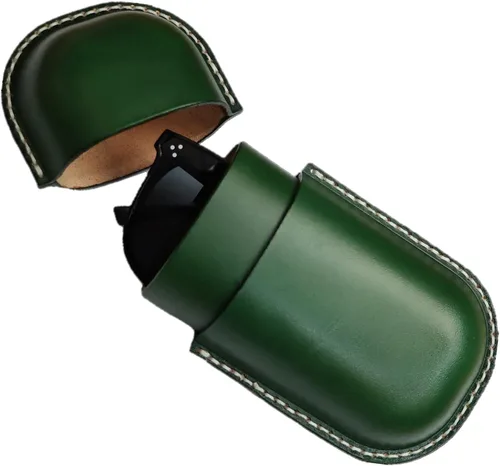 Vista 19 de Funda de cuero para gafas de sol vintage para hombres y mujeres miope, gafas de sol, viaje, caja de almacenamiento antiaplastamiento