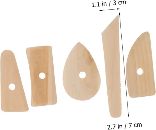 Vista 9 de Herramientas de cerámica de madera, herramientas de arcilla polimérica, herramientas de cerámica de madera, costillas, herramienta de arcilla