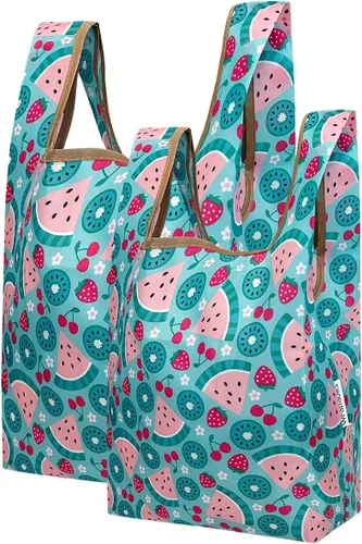 Vista 17 de Wrapables JoliBag Collection - Bolsa de compras reutilizable (juego de 2)