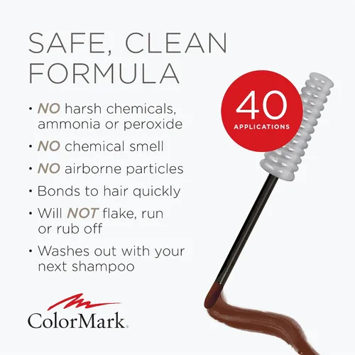 Vista 4 de ColorMark Pro Dark Auburn - Varita de retoque de raíz gris líquida, color real para el cabello