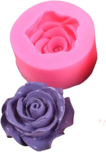 Vista 5 de BeeSpring Flower Bloom Rose Shape Silicone Fondant Soap 3D Cake Molds Cupcake Jelly Candy Chocolate Decoración Moldes Herramienta para hornear
